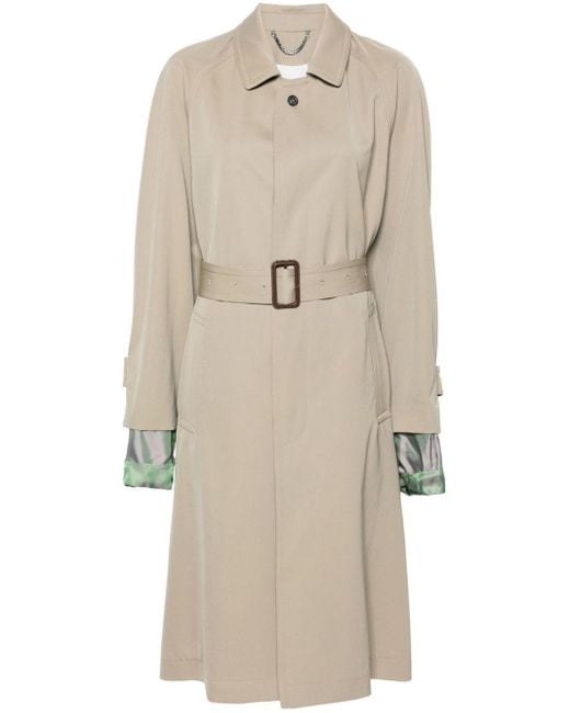 Maison Margiela Natural Spread-Collar Wool Trench Coat for men