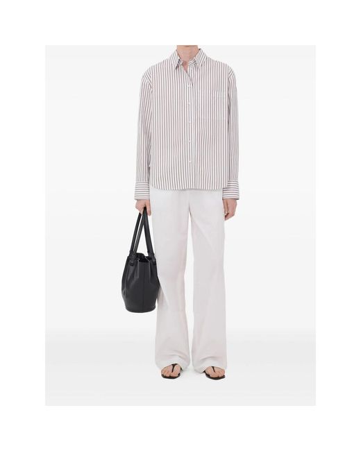 Loulou de Saison Pink Striped Cotton Shirt