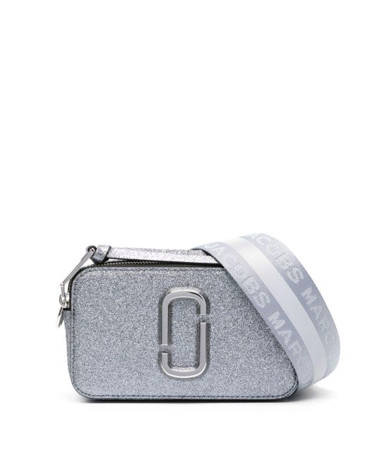 Marc Jacobs Gray The Metallic Glitter Snapshot Camera Bag