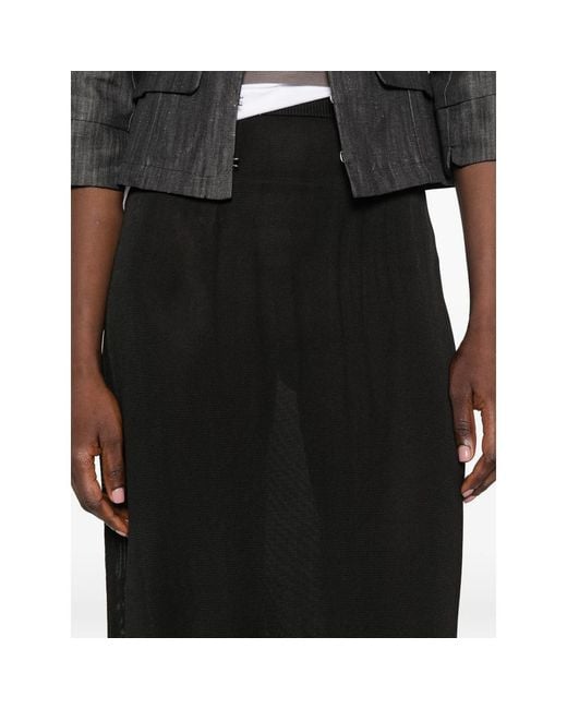 Paloma Wool Black Fine-Knit Drop-Crotch Trousers