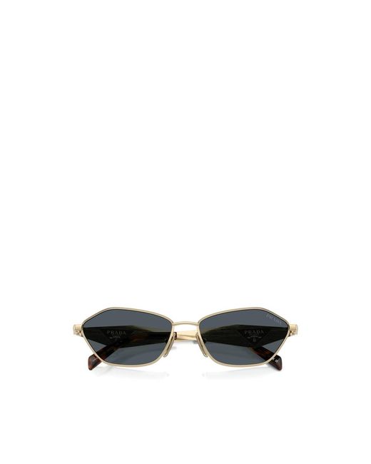 Prada Blue Geometric-Frame Sunglasses