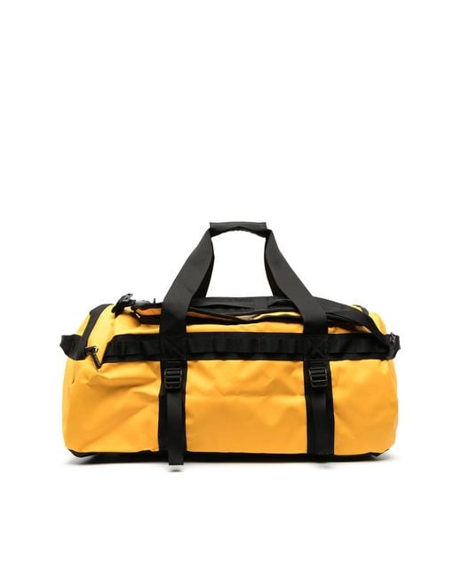 The North Face Yellow Base Camp Logo-Print Duffle Bag for men