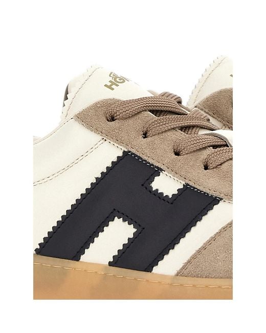 Hogan Natural Hgn86 Panelled Leather Sneakers for men