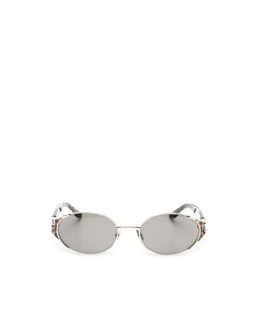 Saint Laurent Metallic Cassandre Tortoiseshell-Effect Sunglasses