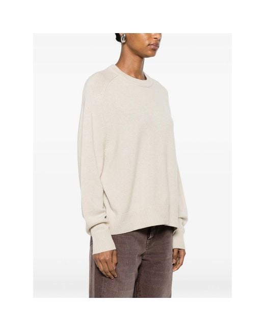 Soft Goat Natural Raglan-Sleeve Sweater