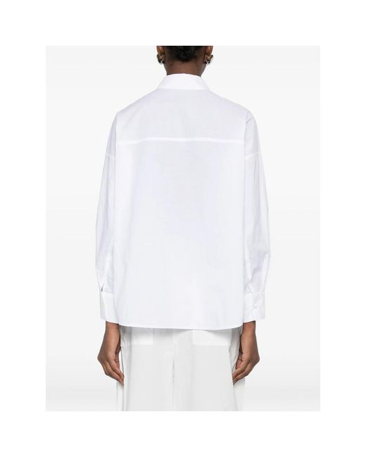 JC Sophie White Latina Pocket Collared Shirt