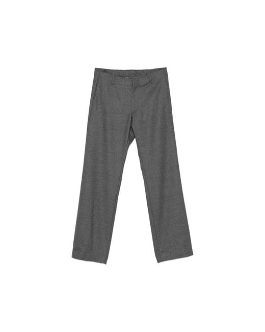 MM6 by Maison Margiela Gray Raw-Edge Tailored Trousers for men
