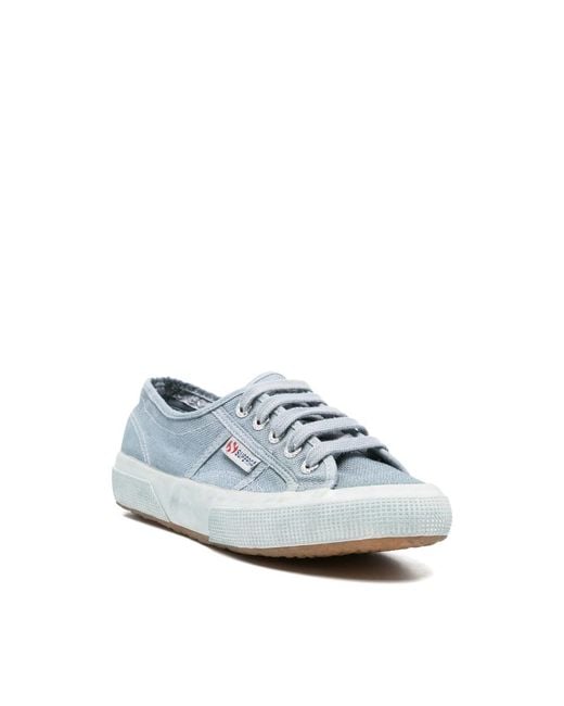 Superga White Lace-Up Canvas Sneakers
