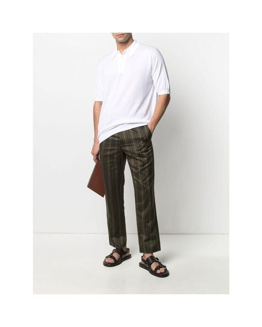 John Smedley White Cotton Shirts for men