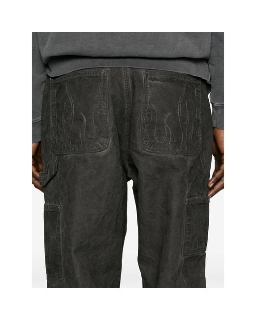 Vision Of Super Black Logo-Patch Jeans for men