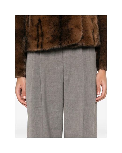 By Malene Birger Gray Cymbaria Pleated Trousers