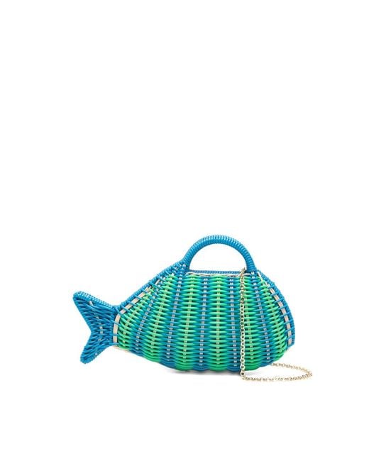 Serpui Blue David Fish Tote Bag
