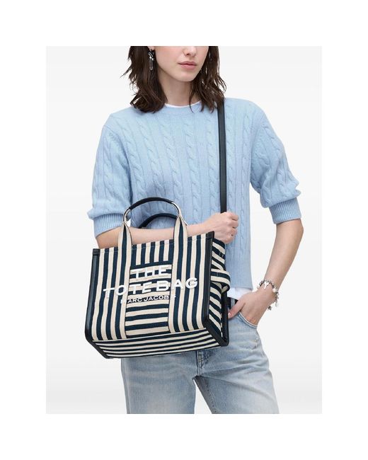 Marc Jacobs Black Striped Tote Bag