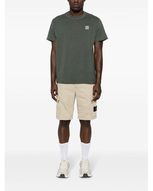 Stone Island Green Cotton Jersey T-Shirt for men