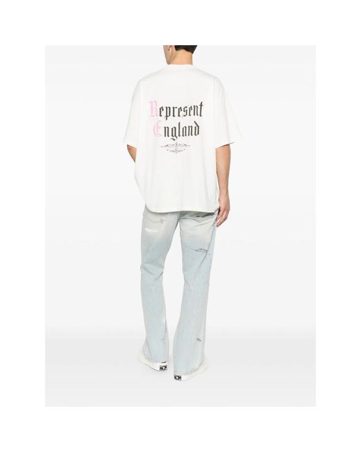 Represent White T-Shirt for men