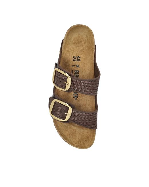 Birkenstock Brown Arizona Raffia Buckle-Strap Sandals for men