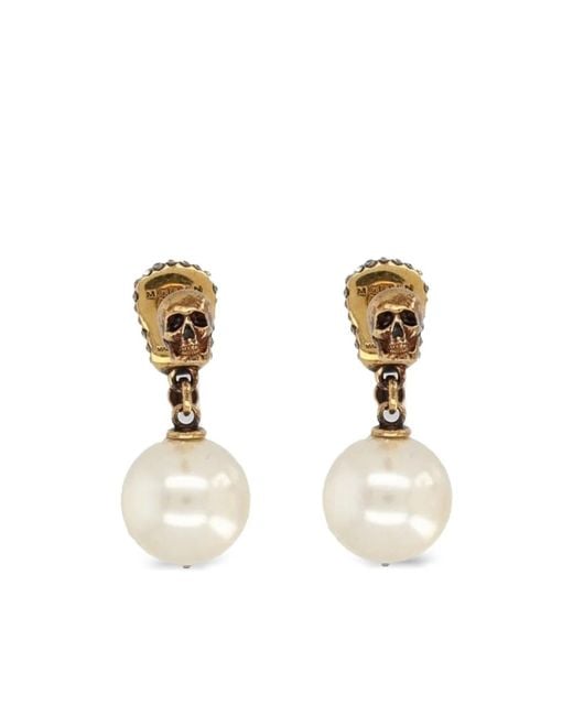 McQueen Metallic Skull Earrings