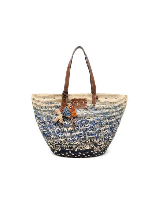 Anya Hindmarch Gray Tote Bag Ombre Raffia