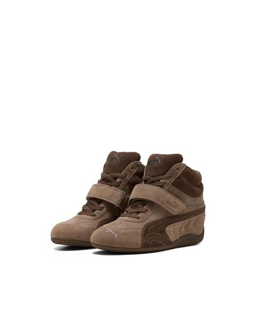 PUMA Brown Speedcat Wedge-Heel Sneakers