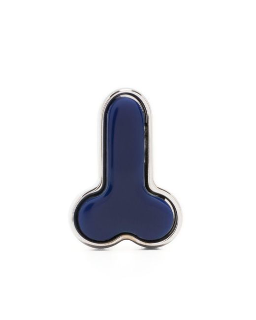 J.W. Anderson Blue Penis Stud Earring
