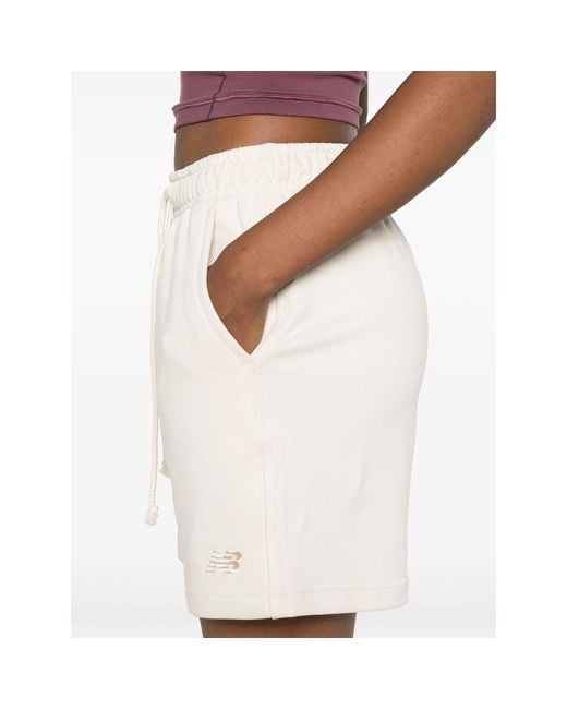 New Balance White Shorts