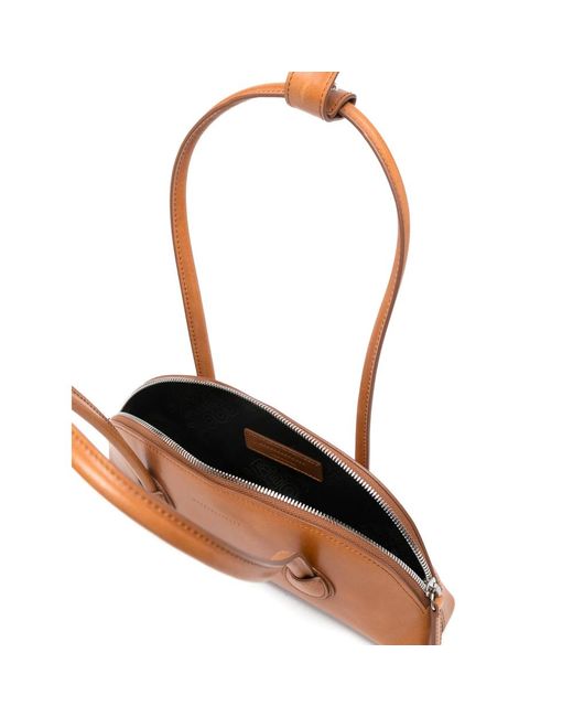 MARGE SHERWOOD Brown Top Handle Shoulder Bag