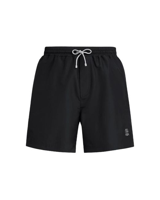 Brunello Cucinelli Black Beachwear for men
