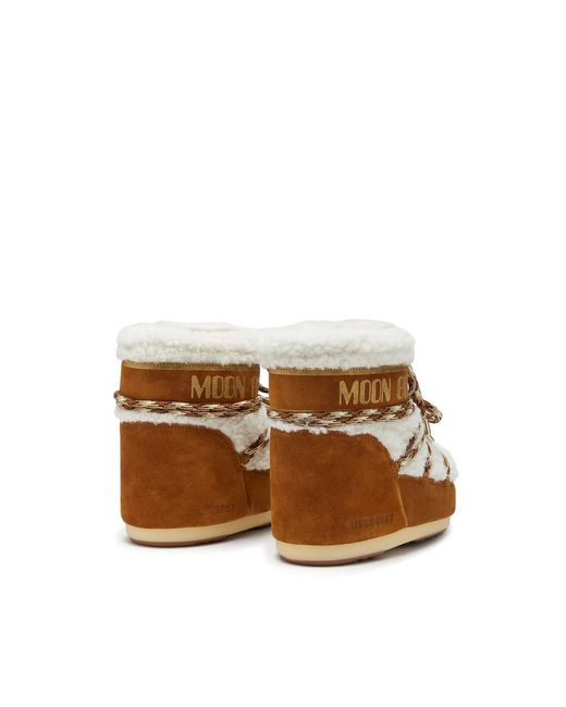 Moon Boot Brown Icon Low Shearling Boots