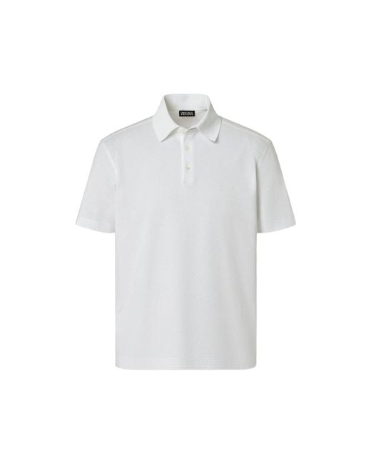 Zegna White Polo Shirts for men