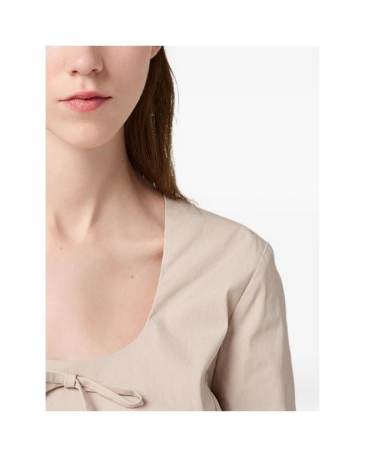 Miu Miu Natural Stretch Poplin Mini-Dress