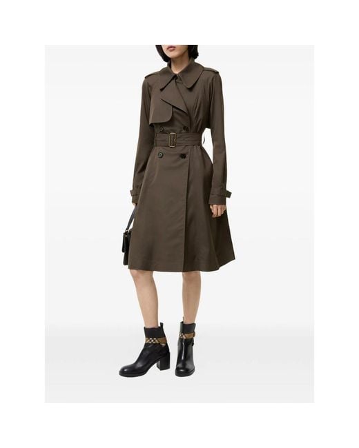Burberry Brown Long Gabardine Pembury Trench Coat