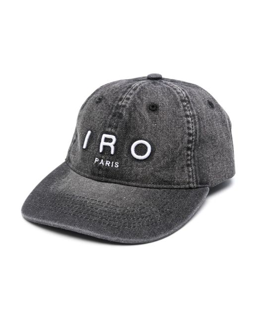IRO Gray Logo-Embroidered Denim Cap