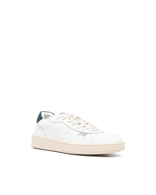 Evenuel White Perforated-Toe Sneakers for men