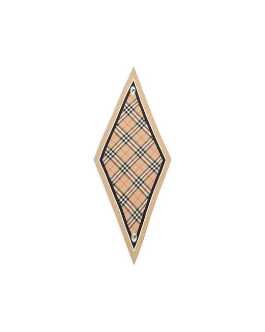 Burberry Metallic Check Knight-Stamp Silk Scarf for men