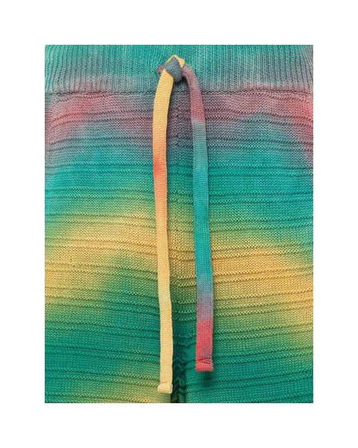 Laneus Multicolor Knitted Drawstring Shorts for men