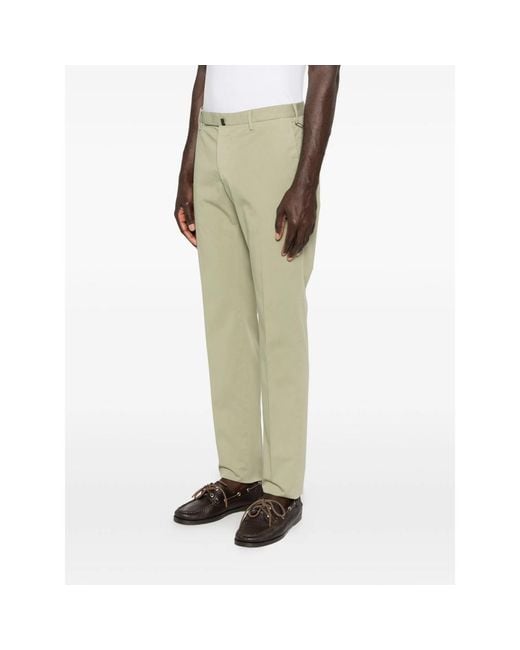 Incotex Green Belt-Loop Trousers for men