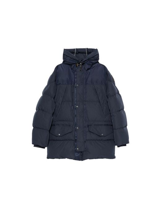 Parajumpers Blue Quilted Hooded Jacket for men