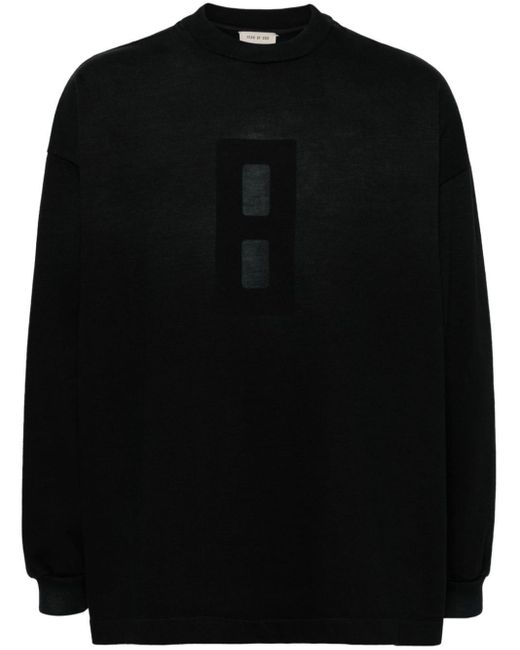 Fear Of God Black Airbrush 8 Long-Sleeve Cotton T-Shirt for men