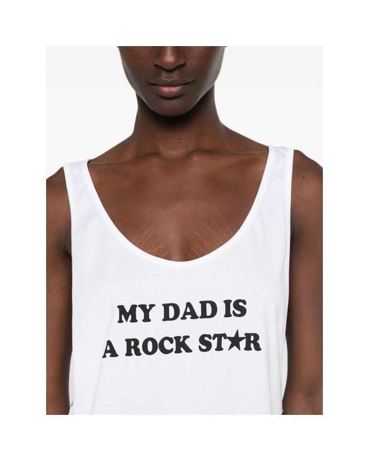 Stella McCartney White Slogan-Print Vest Top