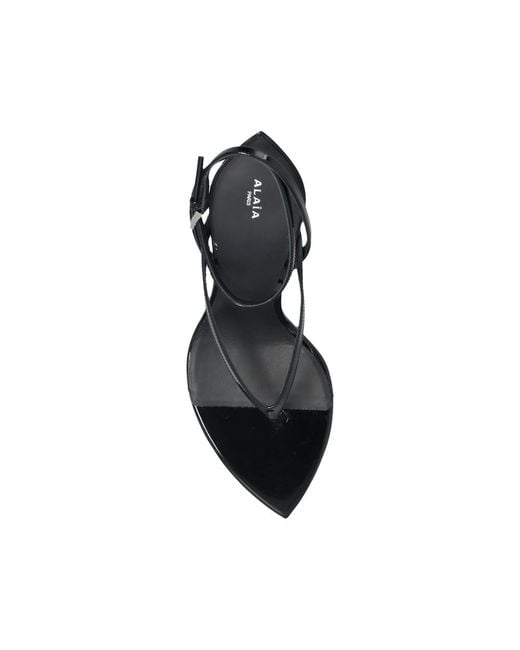 Alaïa Multicolor Toe Strap Wedge Sandals