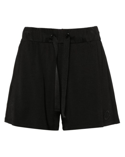 Moncler Black Logo-Patch Shorts