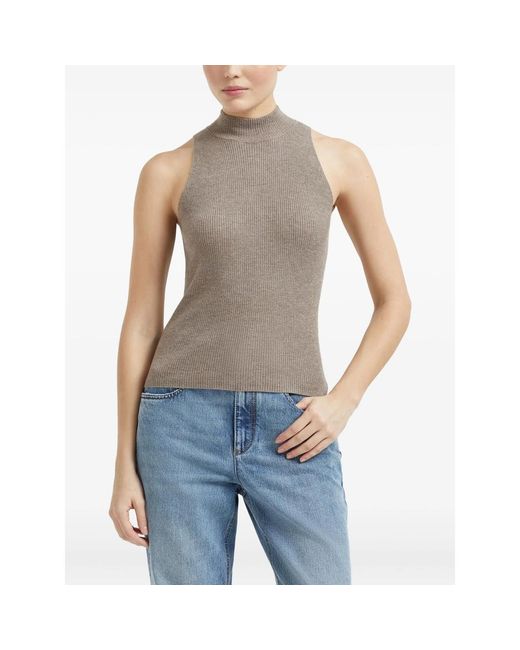 Brunello Cucinelli Gray Knitted Top