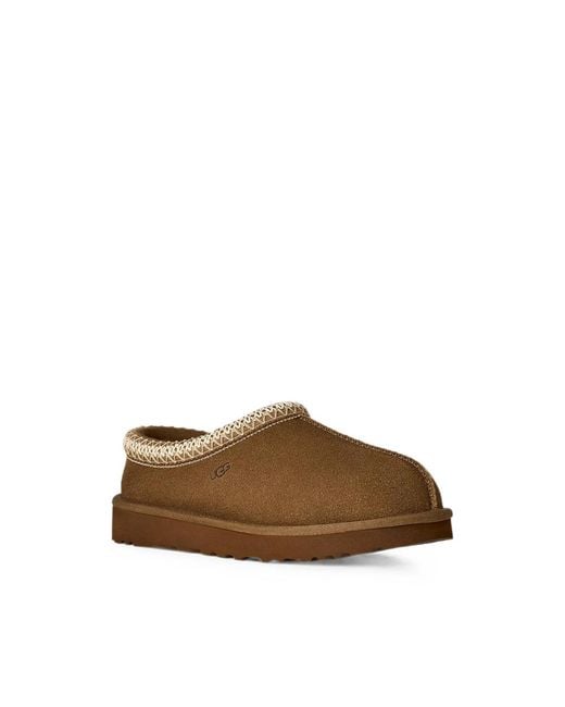 Ugg Brown Tasman Embroidered Slippers