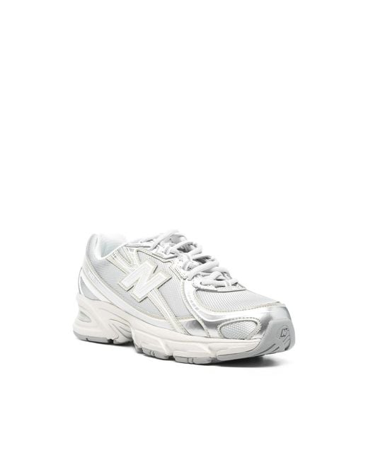 New Balance White 740 Lace-Up Sneakers for men