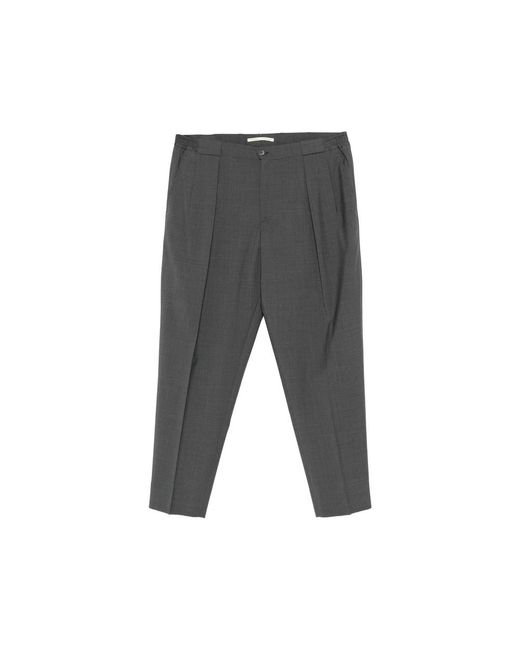BRIGLIA Gray Portobellos Pleated Trousers for men