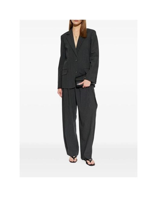 IRO Black Pinstripe-Pattern Blazer