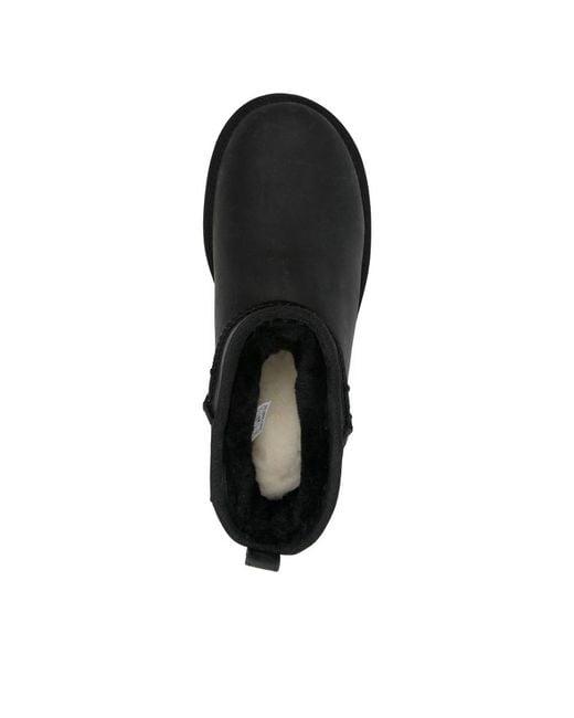 Ugg Black Leather Ankle Boots