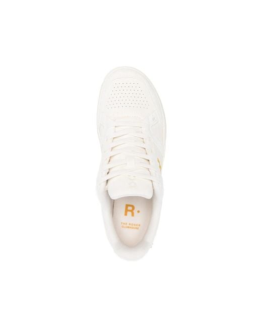 On Shoes White The Roger Logo-Detail Sneakers