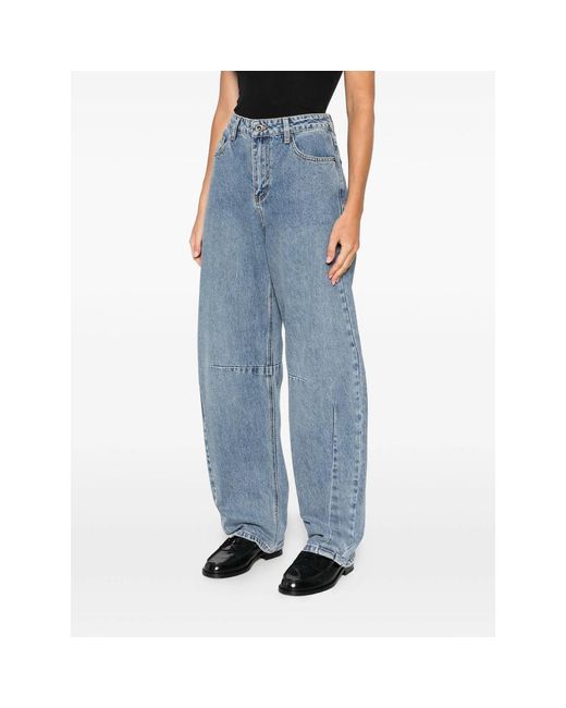 Self-Portrait Blue Loose-Fit Jeans