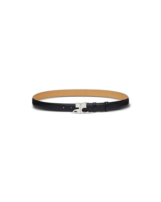Courreges Black Ac Leather Belt for men